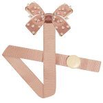 Prendedor de Chupetas para bebê Laço & Pérolas Rosé - Roana