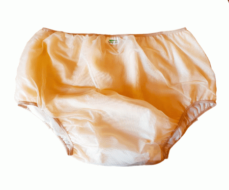 Calça Plástica Bege Sem Botão Senior Care - GG