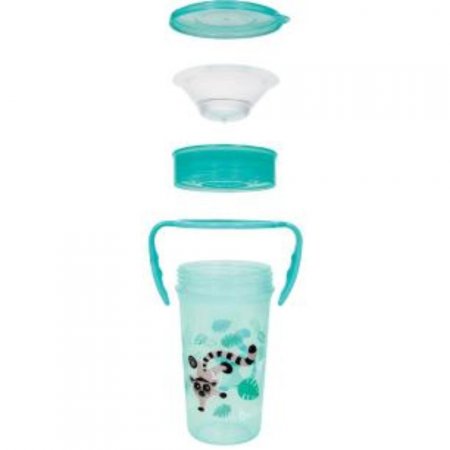 Copo de Treinamento 360 Bebê - com Alça - 270ml - Azul - Buba