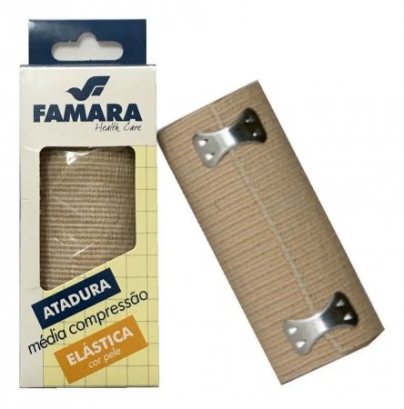 Atadura Elástica média compressão Famara Bege Tamanho 1