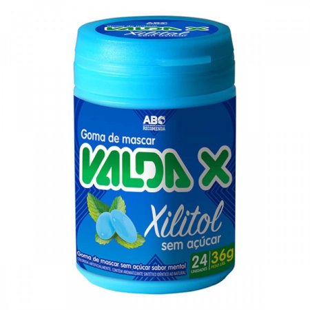 Valda X Chiclete de Xilitol Sem Açúcar com 24 unidades