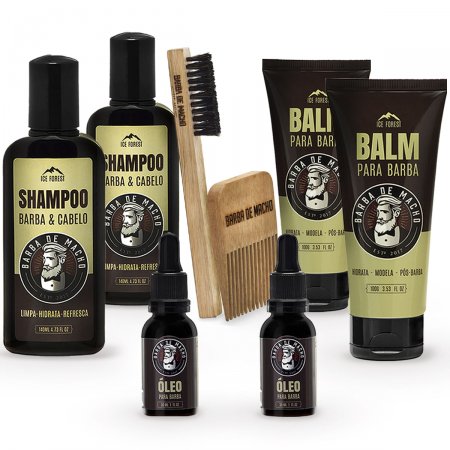 Kit Shampoo Balm Óleo Pente Escova Pente Garfo Exclusivo