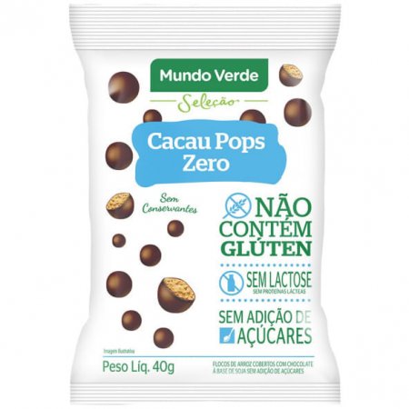 Cacau Pops Mundo Verde Seleção Zero 40g