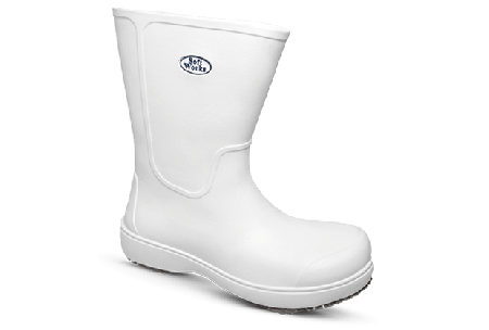 Bota Antiderrapante Cano Longo Branca Soft Works - 38