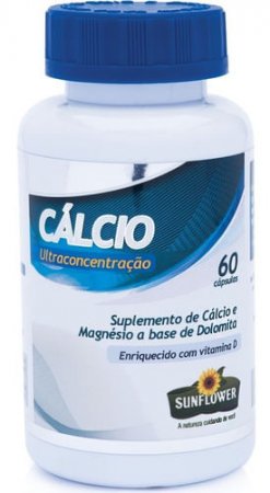 CALCIO E DOLOMITA 900MG 60 CAPSULAS - SUNFLOWER - A
