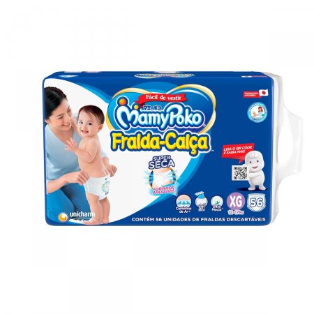 Fralda-Calça MamyPoko Tamanho XG com 56 unidades