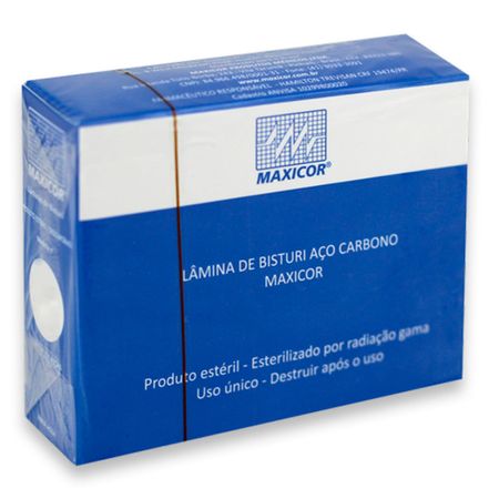 Lâmina de Bisturi n°15C com 100 - Maxicor