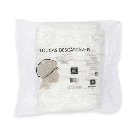 Touca com Elástico Branca - Descapack