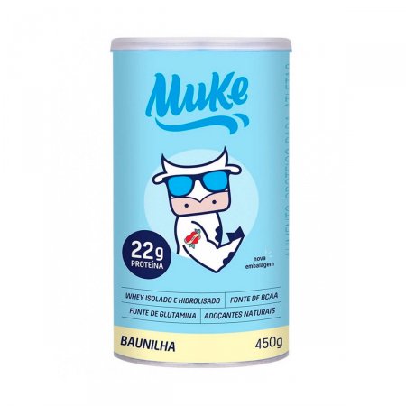 Whey Isolado e Hidrolisado Mais Mu Muke Baunilha com 450g
