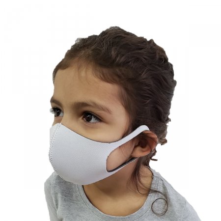 Kit 3 Máscaras de Proteção Infantil Anatômico Lavável Branco