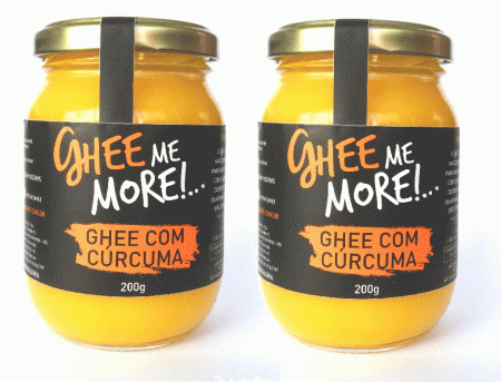 Kit com 2 Ghee Me More 200g Cúrcuma pote