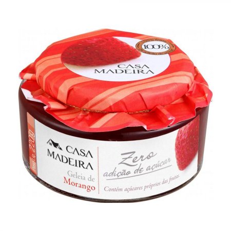 Geleia Zero Adicao de Açúcar de Morango 220g Casa Madeira