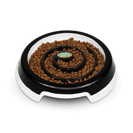 Comedouro Lento Slow Food Preto - Truqys Pets Comedouro Lento Slow Food Preto M - Truqys Pets