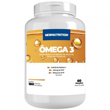 Ômega 3 - 180 Cápsulas NEWNUTRITION