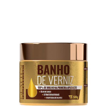 Glatten Professional Banho de Verniz - Máscara de Brilho 500g