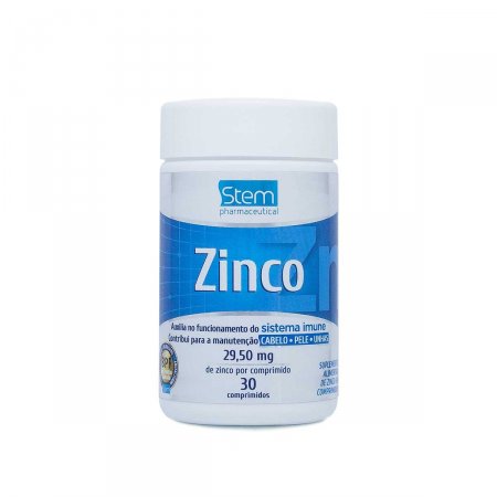 Zinco Stem 29,50mg com 30 Comprimidos