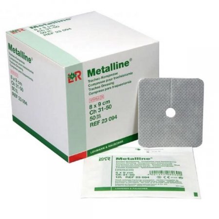 Curativo Esteril Absorvente Metalline para Traqueostomia 8 X 9 CM 50 UNID