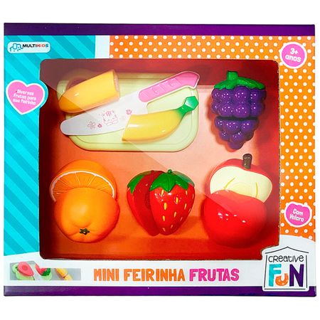 Mini Feirinha Frutas com velcro Creative Fun (3a+) - Multikids Baby BR1111 CREATIVE FUN MINI FEIRINHA FRUTAS