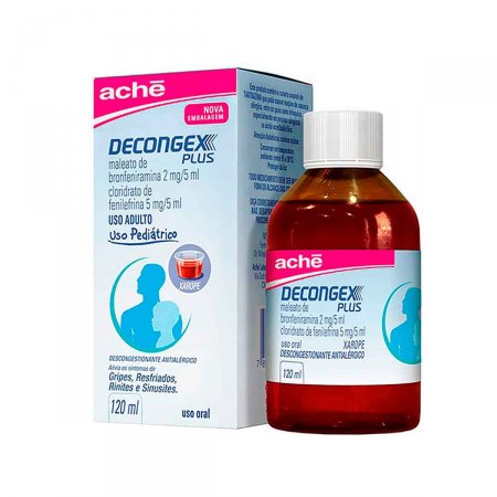 Decongex Plus 2mg/5ml + 5mg/5ml Xarope Pediátrico com 120ml