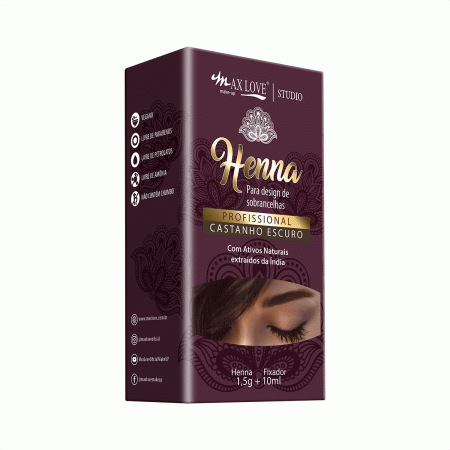 HENNA SOBRANCELHAS CASTANHO ESCURO
