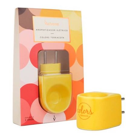 Aromatizador Elétrico Colors Terracota Amarelo Via Aroma