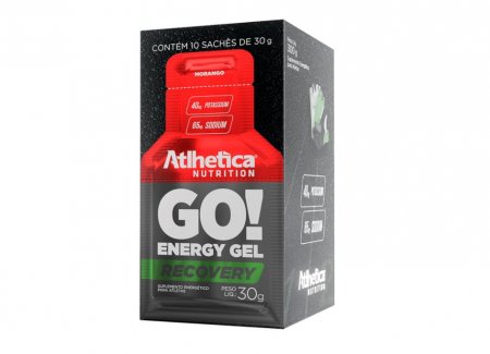 Go! Energy Gel Morango 10 Sachês Atlhetica Nutrition
