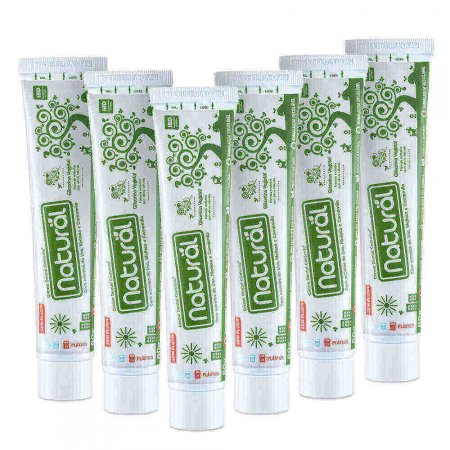 Kit com 6 Unidades da Pasta Dental Natural Contente Camomila 80g  Orgânico Natural