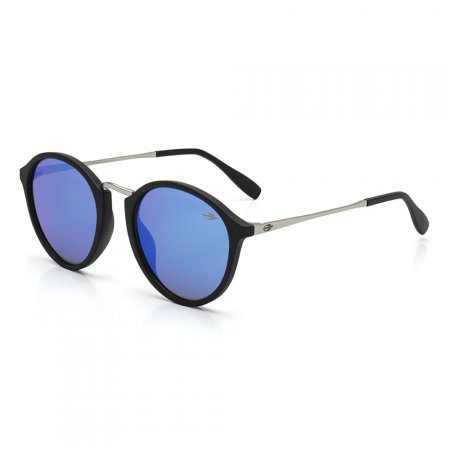 Óculos de sol mormaii cali preto fosco lente revo azul