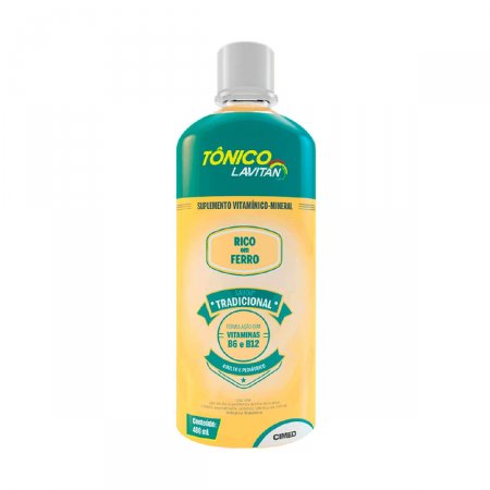 Suplemento Vitamínico Mineral Tônico Lavitan Sabor Tradicional com 400ml