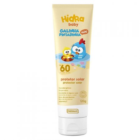 Protetor Solar FPS 60 Galinha Pintadinha Hidrababy Resistente à Àgua Farmax