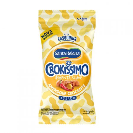 CROKÍSSIMO AMENDOIM CROCANTE PIMENTA SUAVE 90g PACOTE