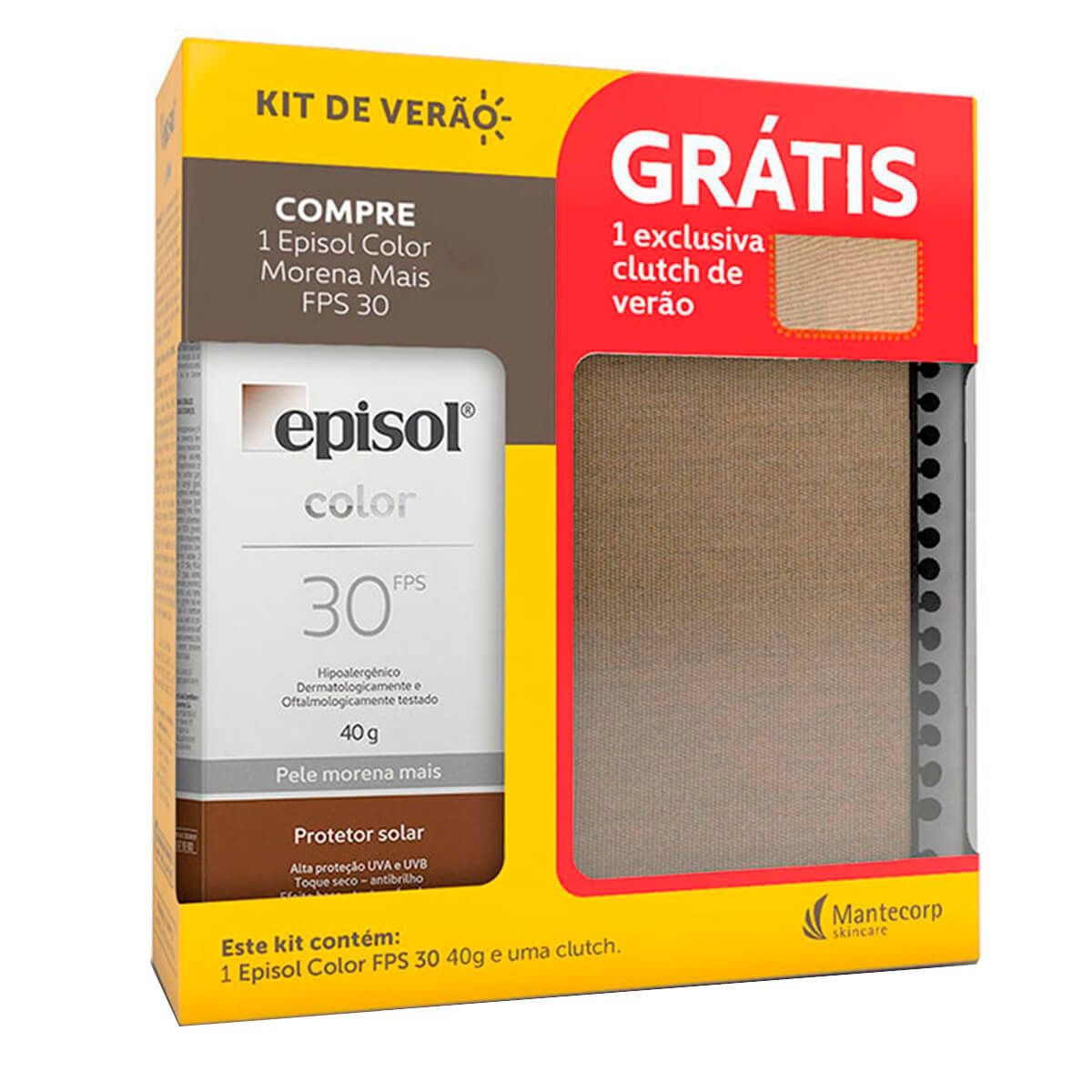 Kit Protetor Solar Episol Color Morena Mais FPS30
