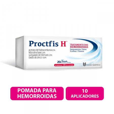 Proctfis H 0,5% + 2,0% + 2,0% + 10,0% Pomada com 20g e 10 aplicadores