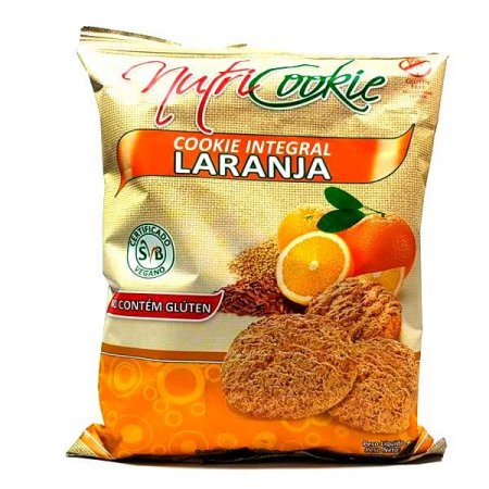 Cookie Integral Sem Glúten Sabor Laranja NutriPleno 120g