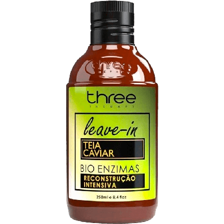 Leave-in Three Therapy Pantovin Teia Caviar Bio Enzimas Reconstrução Intensiva 250ml