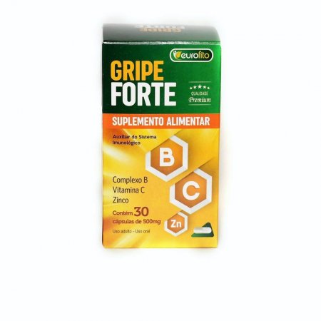Gripe Forte 500mg 30 Cápsulas Eurofito