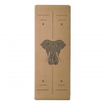 Tapete de Yoga Estampado - Cortiça e Borracha Natural - Elefante - 5mm 183x68cm Om Joy