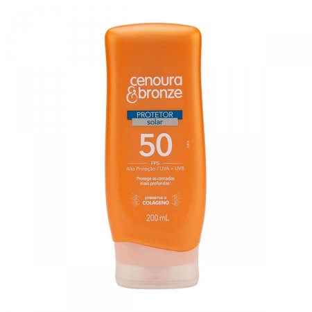 Protetor Solar Corporal Cenoura & Bronze FPS 50 Creme com 200ml
