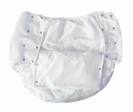 Calça Plástica Branca com Botão Luxo Senior Care - GG