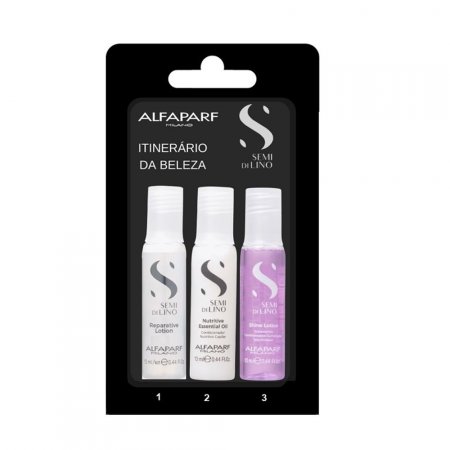 Kit Itinerário da Beleza Alfaparf Semi di Lino 3 Ampolas 13ml