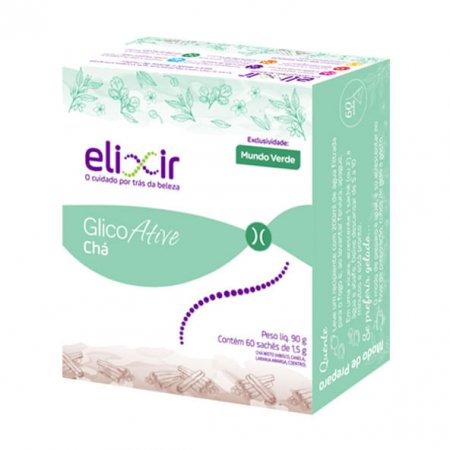 Chá GlicoAtive Elixir 90g com 60 sachês