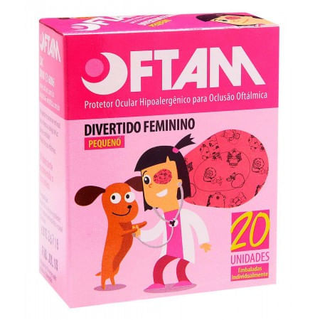 PROTETOR OCULAR OFTAM DIVERTIDO ROSA AMP