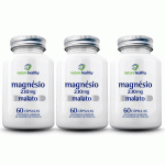 Kit 3 Magnésio Malato 230mg com 60 cápsulas Nature Healthy