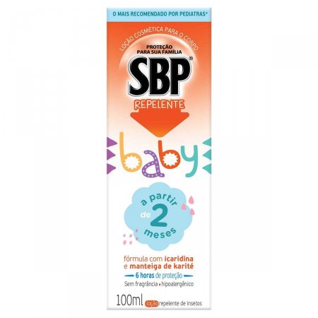 Repelente Infantil SBP Baby Sem Fragrância Loção Corporal com 100ml