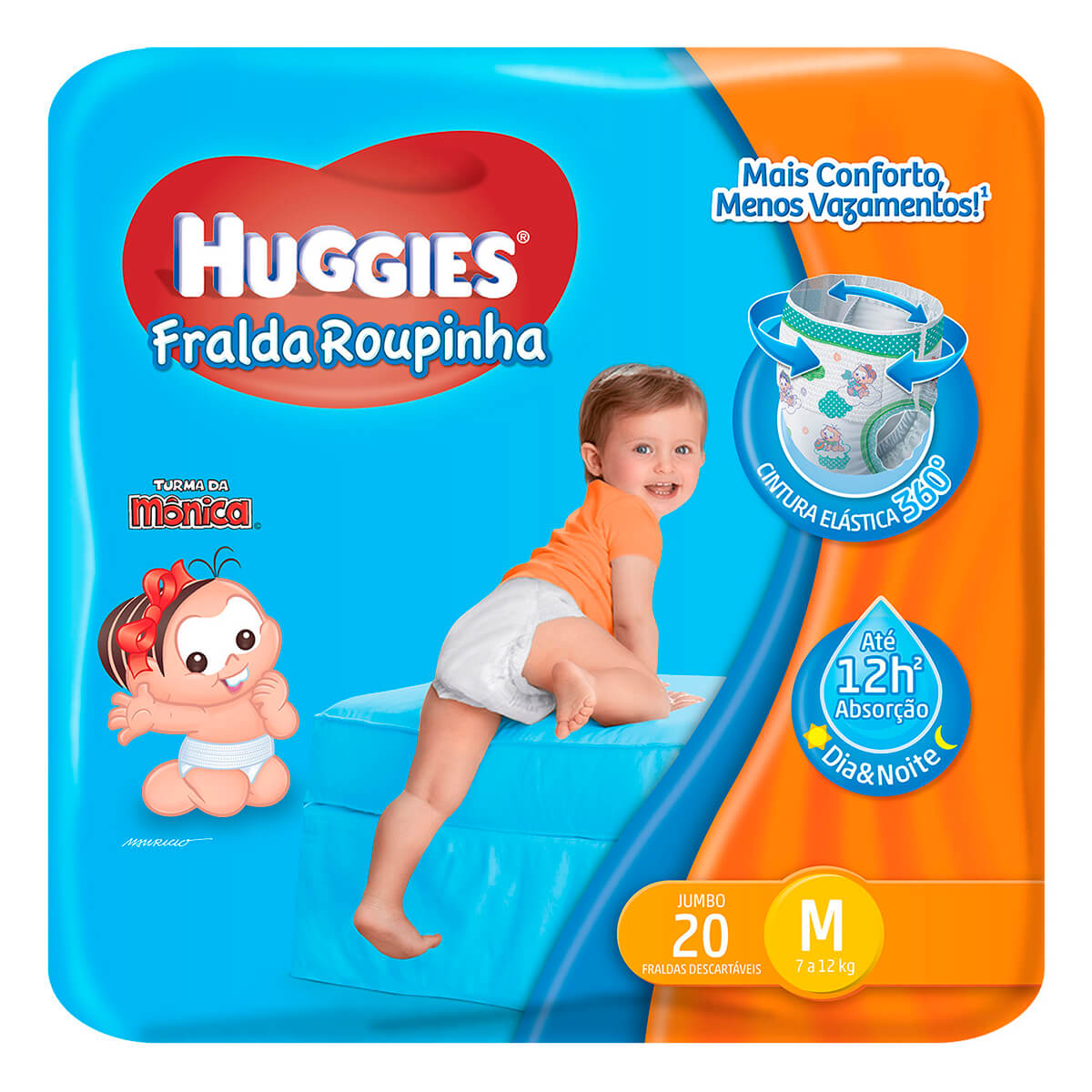 Fralda Veste Fácil Turma da Mônica Tamanho M