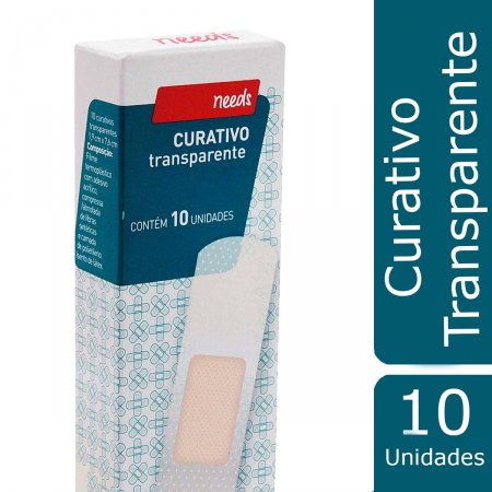 Curativos Transparentes Needs para Ferimentos Pequenos com 10 unidades