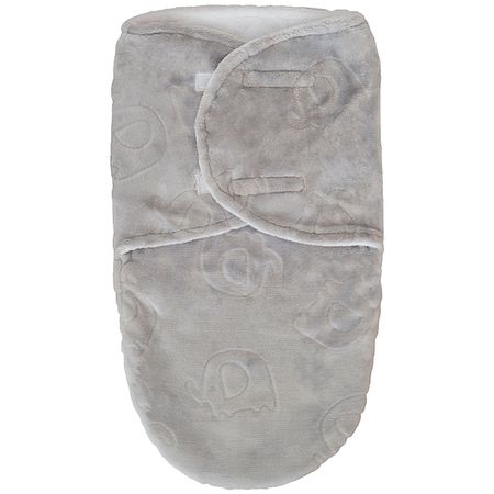 Cobertor de vestir para bebê Baby Super Soft Cinza (0m+) - Buba BUBA14410 SACO DE DORMIR BABY SUPER SOFT CINZA