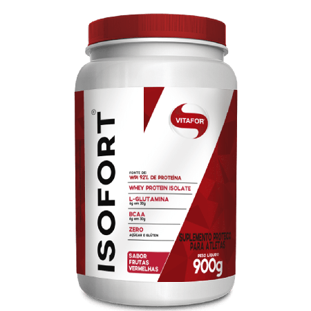 Whey Protein Isofort   Frutas Vermelhas   900g   Vitafor