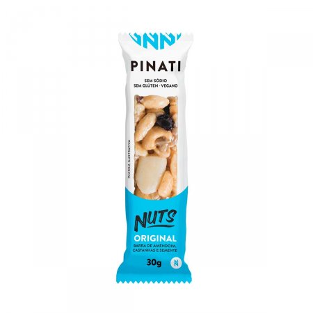 Barra de Amendoim, Castanha e Semente Pinati Nuts Original com 30g