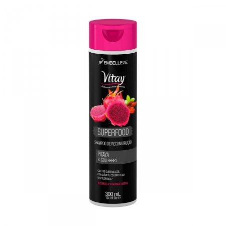 Shampoo Vitay Superfood Pitaya & Gojiberry com 300ml